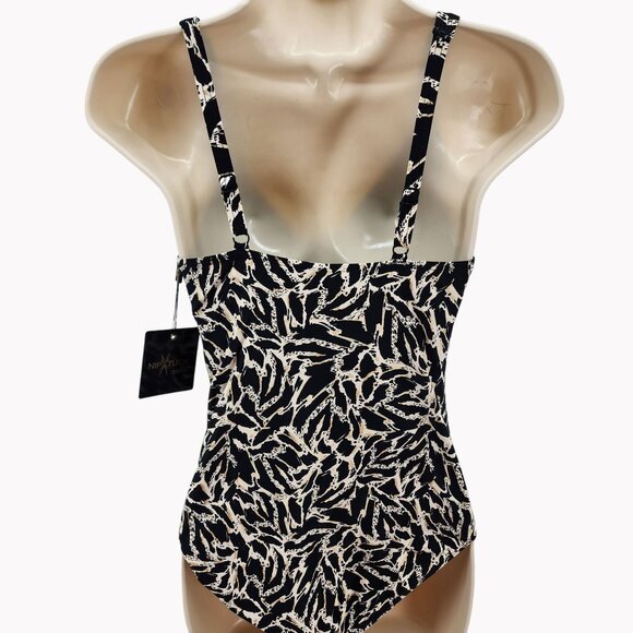 Nip Tuck Swim Size 6 Womens Animal Print One Piece Swimsuit Multifit Cup New - Picture 6 of 12